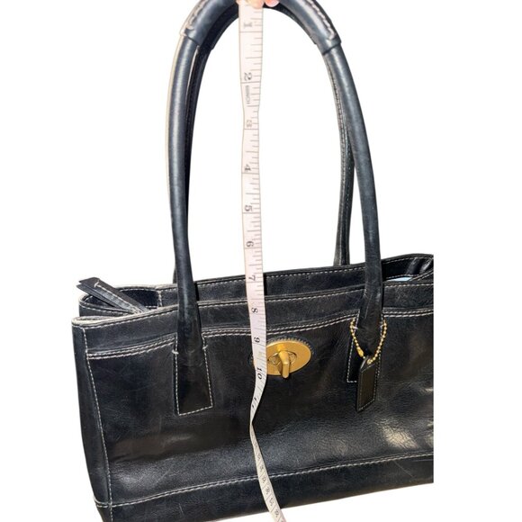 Coach Madeline Multi-Pocket Satchel – Black Leather, Gold Hardware - Picture 9 of 9